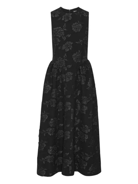 ROTATE BIRGER CHRISTENSEN floral-jacquard midi dress Black 115040100