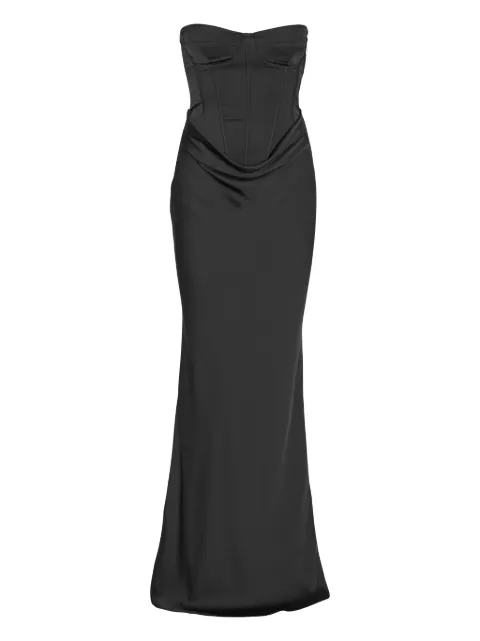 ROTATE BIRGER CHRISTENSEN corset maxi dress Black 114330100