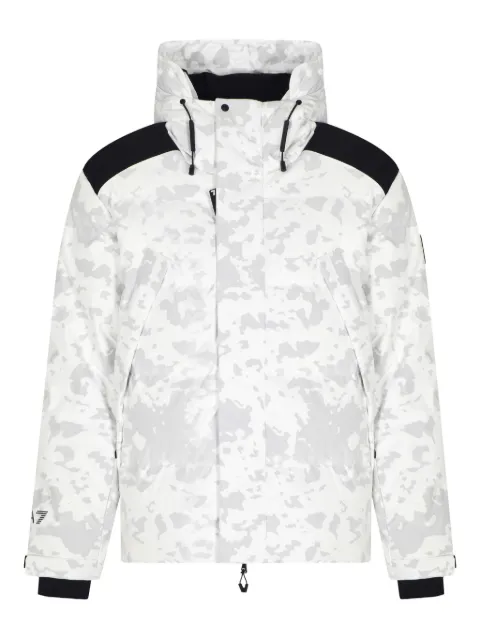 Ea7 Emporio Armani camouflage-print hooded down jacket White 7M000452AF15918