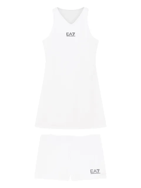 Ea7 Emporio Armani logo-embellished tennis dress White 7W000317AF14524