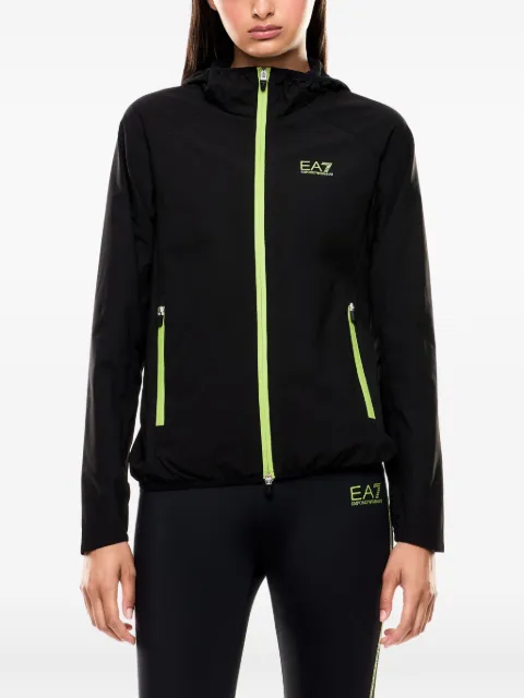 Ea7 Emporio Armani hooded zip-front jacket Black 7W000587AF15724