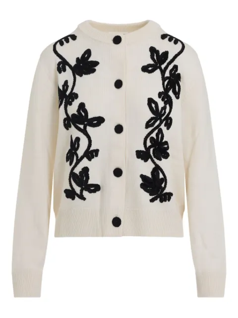 Jil Sander floral-embroidered cardigan Neutrals J02HP0039J14802