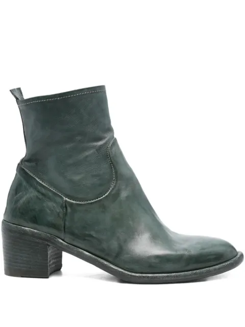 KING TARTUFOLI 60mm zip-detail block-heel boots Green 5196