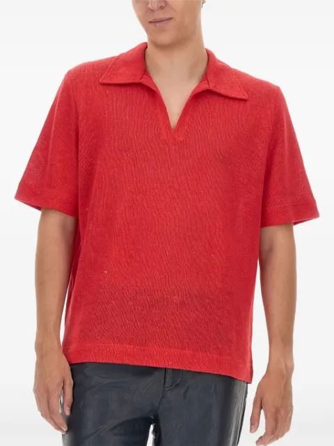 Séfr textured T-shirt Red PREFW23MATERED