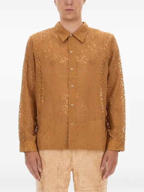 Séfr Maui lace-detail shirt Brown PREFW23MAUITERTERRACOTTA