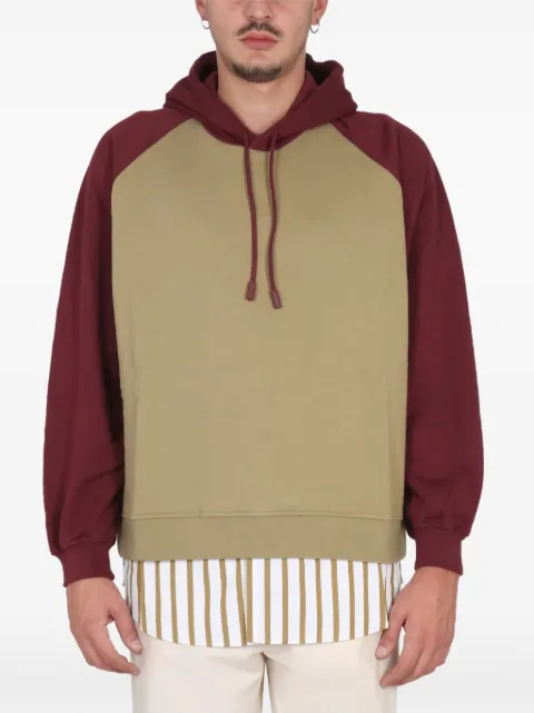 Sunnei raglan-sleeve hoodie Neutrals MRTWXTOP003COT0290126