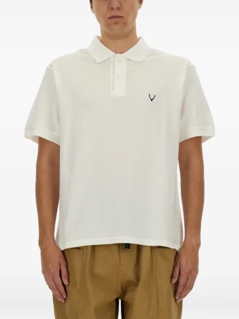 SOUTH2 WEST8 embroidered polo shirt Neutrals OT614A