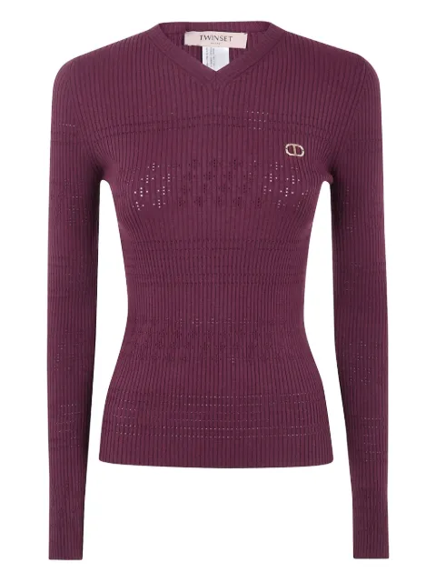 TWINSET ribbed-knit sweater Red 252TP3241