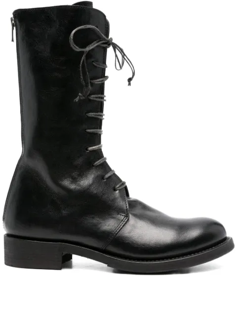 Shoto lace-up leather boots Black 51451