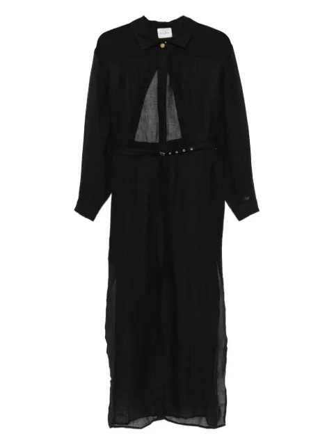 Le Kasha linen midi dress Black JAFFAV0