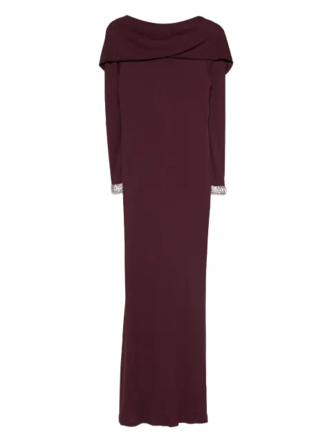 STEPHANE ROLLAND embellished-cuffs maxi dress Purple SODNJE251