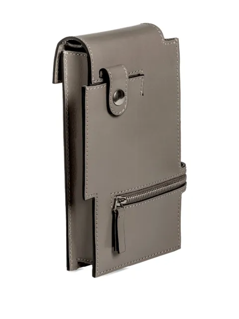 Merryl Tielman mini Jimmy flap pocket leather bag Grey JIMGRAKEN24A
