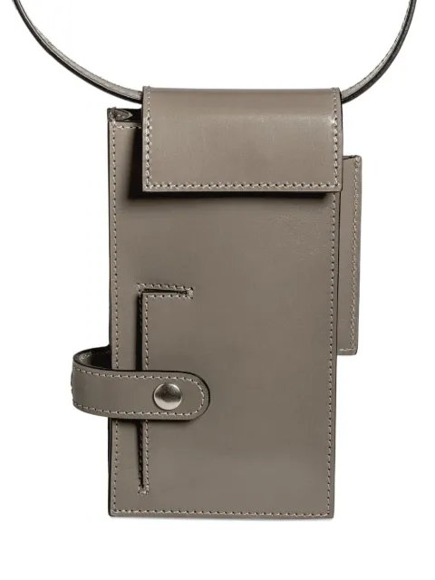 Merryl Tielman mini Jimmy flap-pocket leather bag Grey JIMGRATOS24A