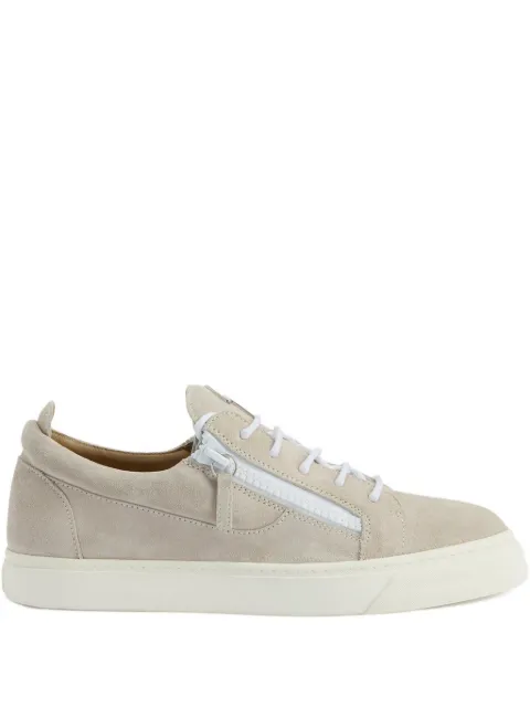 Giuseppe Zanotti zip-detail suede low-top sneakers Grey RU50034H02