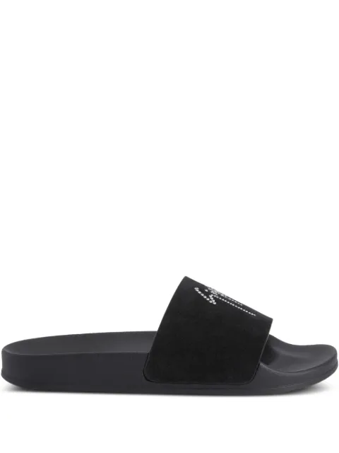 Giuseppe Zanotti crystal-embellished slides Black RU50052H02
