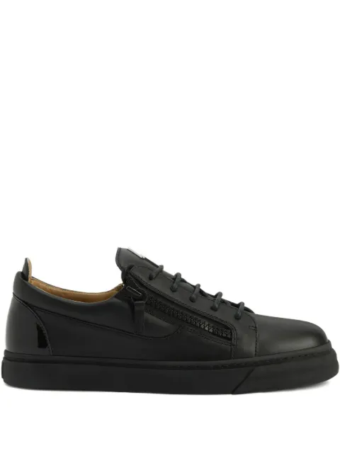 Giuseppe Zanotti Frankie zip-detail leather sneakers Black RU50035H05