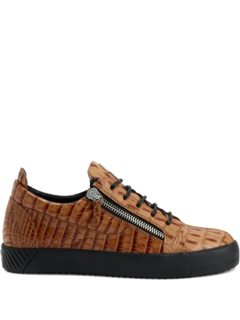 Giuseppe Zanotti Frankie crocodile-effect sneakers Brown RU50029H01