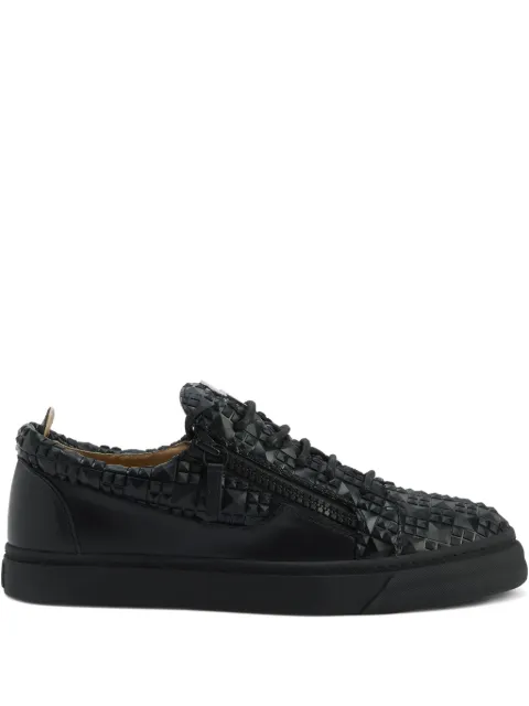 Giuseppe Zanotti The Manhattan zip-detail woven sneakers Black RU50031H03