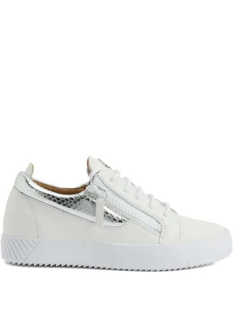Giuseppe Zanotti Gail zip-detail leather sneakers White RW50019H03