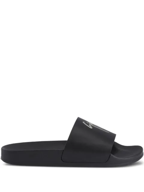Giuseppe Zanotti Brett signature-embellished leather sandals Black RW50026H02