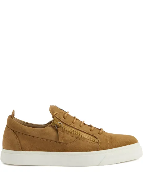 Giuseppe Zanotti Frankie zip-fastening suede trainers Neutrals RU50035H03