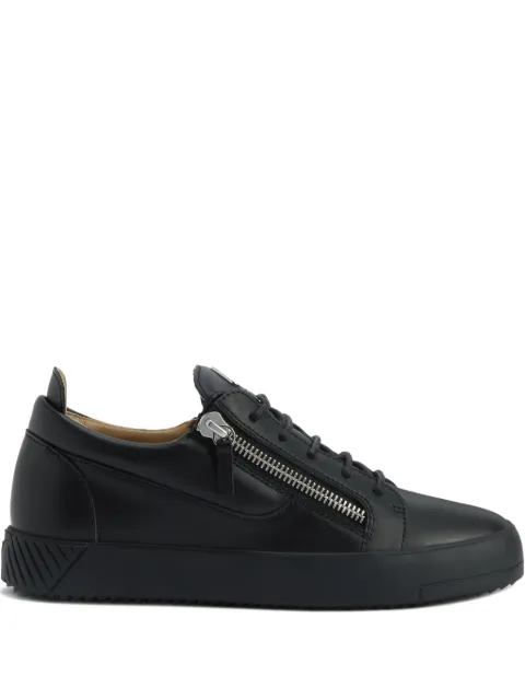 Giuseppe Zanotti Frankie zip-detail leather sneakers Black RU50028H05