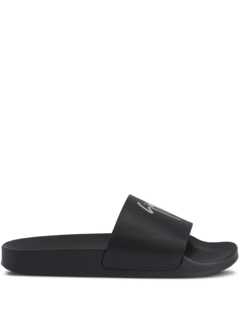Giuseppe Zanotti Brett logo-embellished slides Black RU50038H02