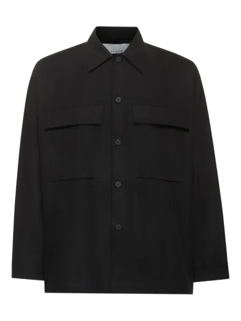 Studio Nicholson cotton-blend shirt Black LANDISNM1280BLACK