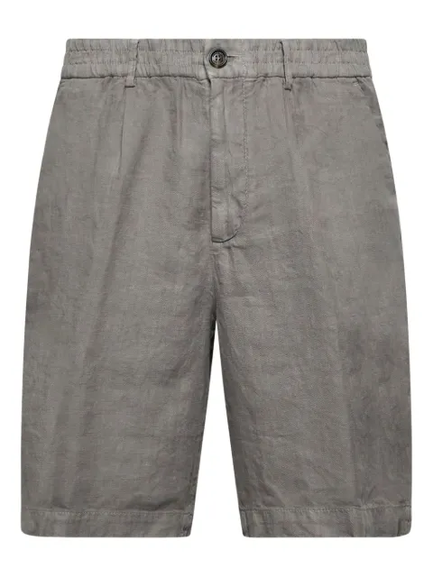 Brunello Cucinelli pleated linen shorts Grey M243DU0065C6018