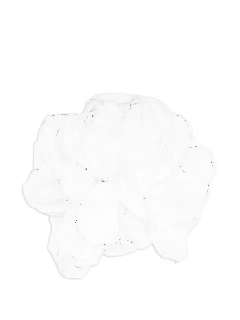 GIADA CURTI ruffled travel accessory White GCR23F93T76BIANCO