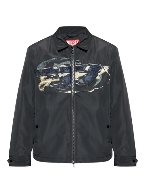 Diesel embroidered-patch padded jacket Black A195190AJFS