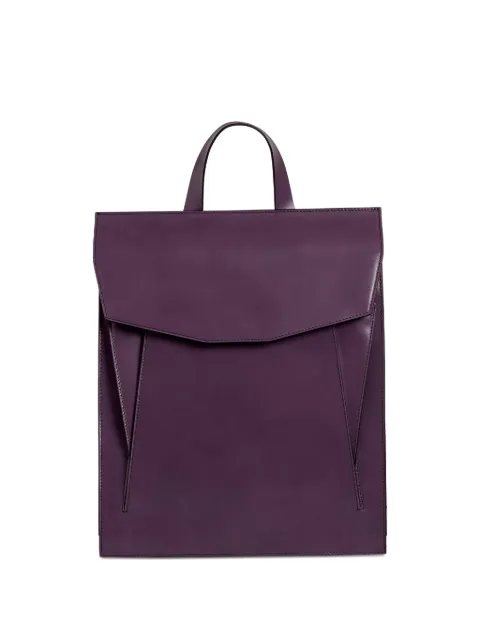 Merryl Tielman Claudie flap-pocket leather backpack Purple CLAPURKEN19A