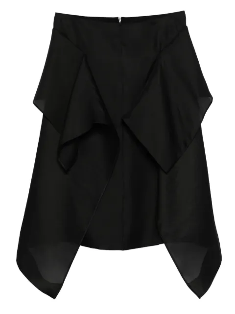 KHAITE Nina ruffled silk skirt Black 41563002200