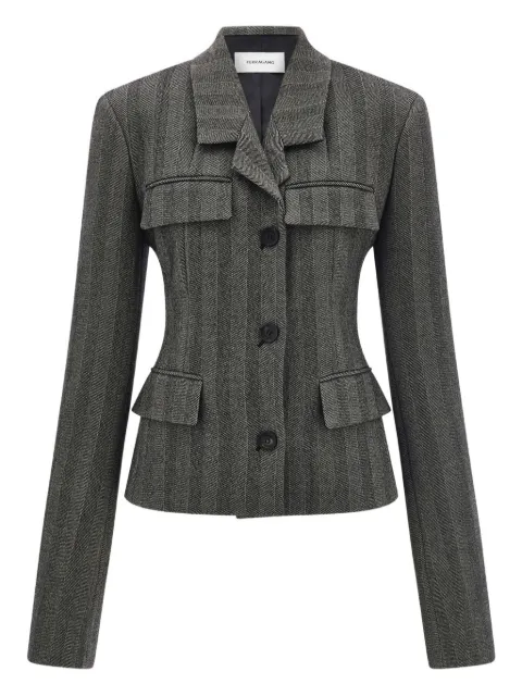 Ferragamo flap-pockets blazer Black 788119