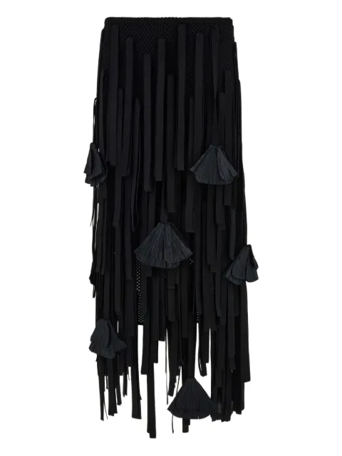 Ferragamo mesh skirt with flower detail Black 788292