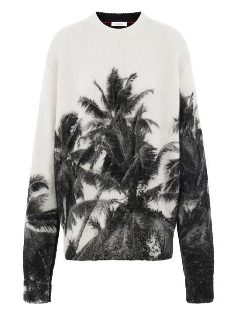 Ferragamo palm-tree print sweatshirt White 788726