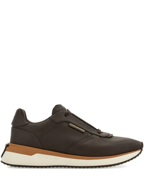 Ferragamo calfskin leather sneakers Brown 787512