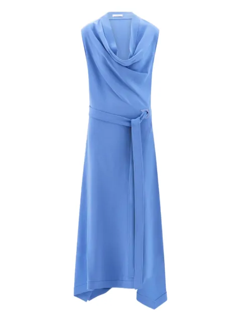 Ferragamo cowl-neck asymmetric dress Blue 788398