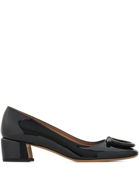 Ferragamo Gancini square-toe pumps Black 785204