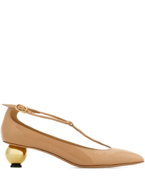 Ferragamo 40mm spherical-heel pumps Neutrals 784876