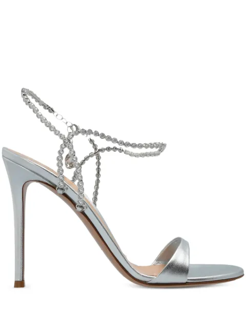 Gianvito Rossi 90mm crystal-embellished stiletto pumps Grey G3257815RIC