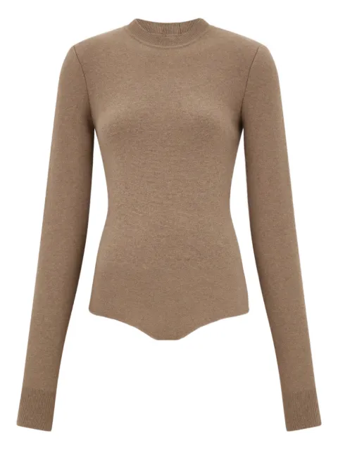 Ferragamo long-sleeve bodysuit Neutrals 788223
