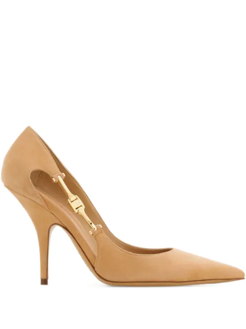 Ferragamo 95 cut-out buckle pumps Neutrals 784930