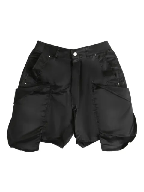 Rick Owens cargo pocket satin shorts Black RP02E4312K