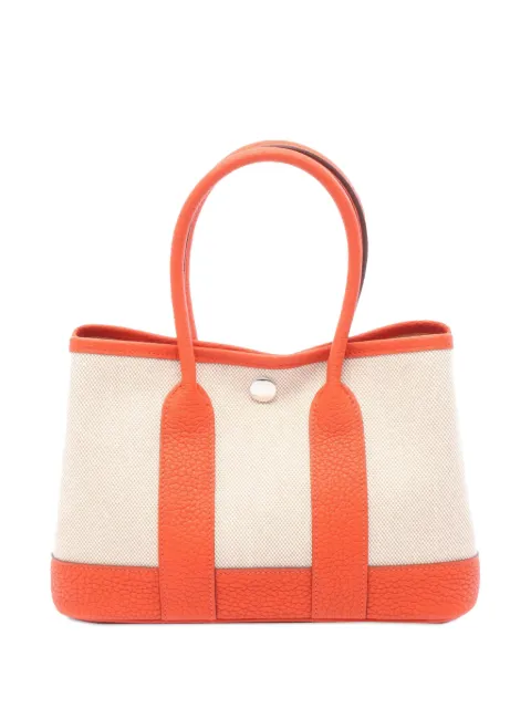 Hermès Pre-Owned 2025 Toile and Negonda Garden Party 23 tote bag Orange 145IDMX06W8KCPXQ