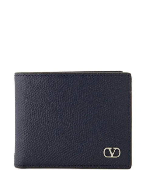 Valentino Garavani VLogo Signature grained wallet Blue YP0AP3UAG