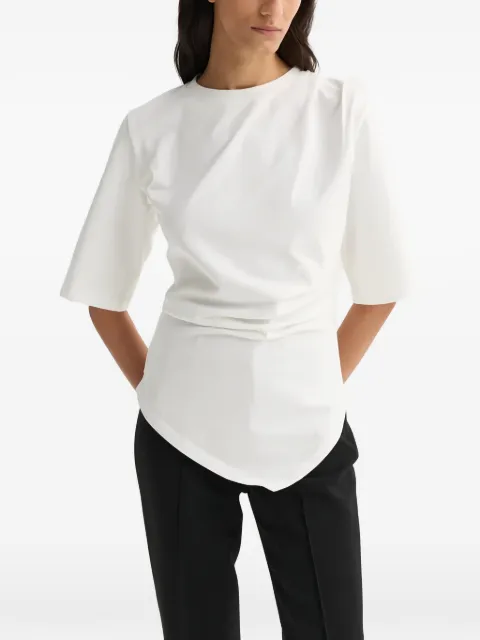 Róhe asymmetrical draped T-shirt White 41620206100