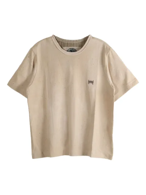 Ziggy Chen speckled cotton T-shirt Neutrals 0M2520205