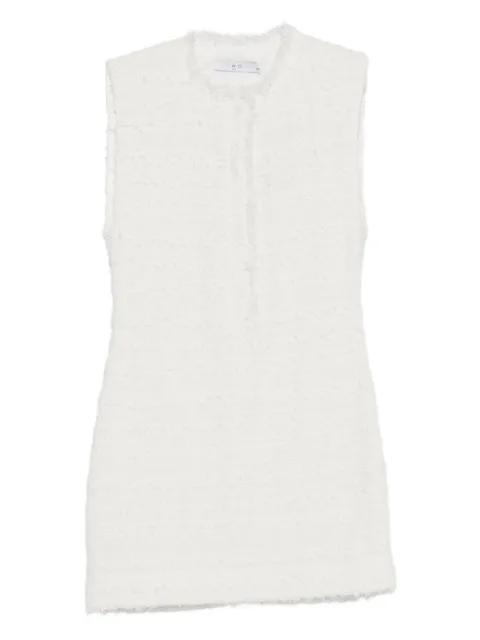 IRO tweed sleeveless mini dress White SANNAIWP33WHI01
