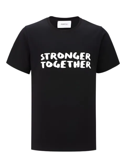 Ports V Stronger Together cotton T-shirt Black VM8KKC50MCC062